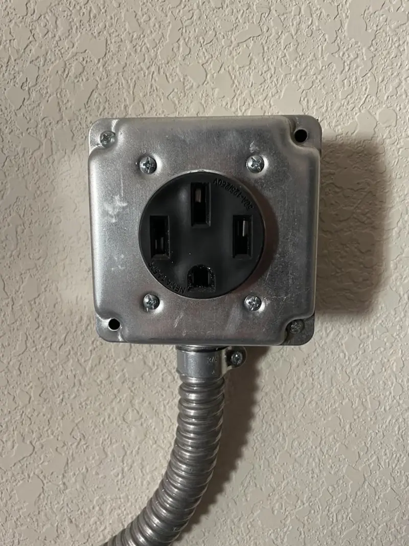 NEMA 14-50 outlet installed for Electrical Panel Upgrade in Milpitas